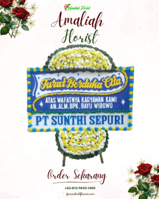 Papan Bunga Duka di Jurangmangu Barat